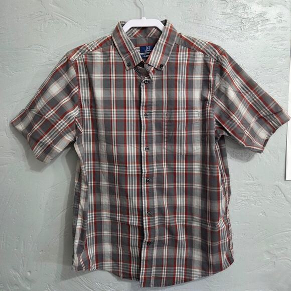 George Men's Classic Fit Short Sleeve Button Front Casual Wear Shirt size M - Picture 1 of 6